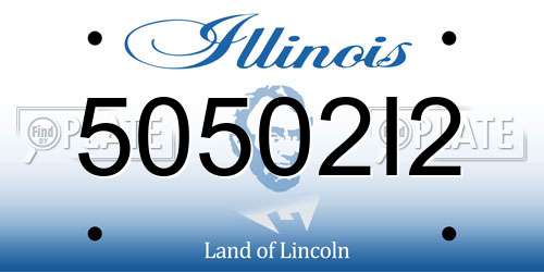 50502I2 Illinois License Plate