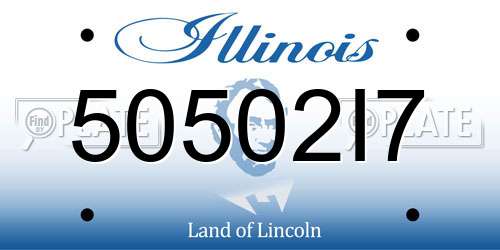 50502I7 Illinois License Plate