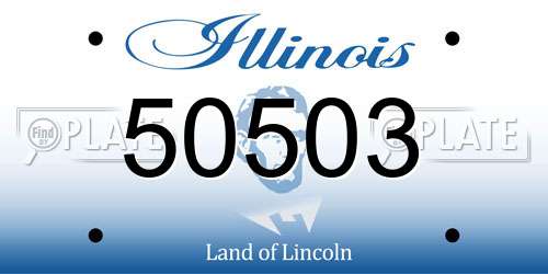 50503 Illinois License Plate