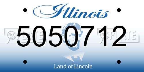 5050712 Illinois License Plate