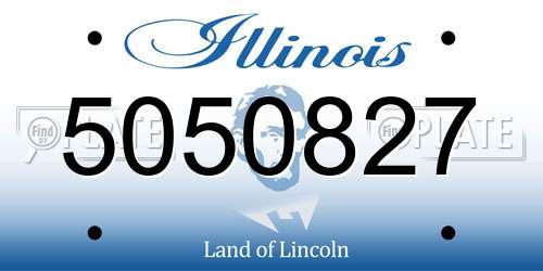 5050827 Illinois License Plate
