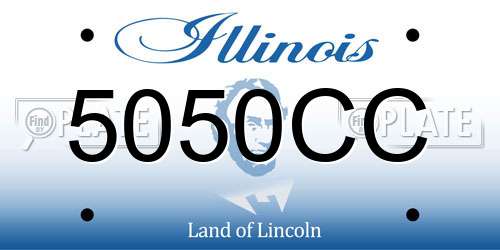 5050CC Illinois License Plate