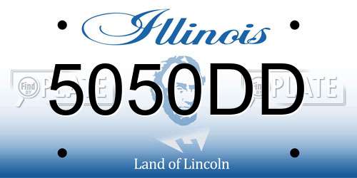5050DD Illinois License Plate