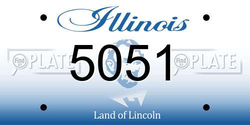5051 Illinois License Plate