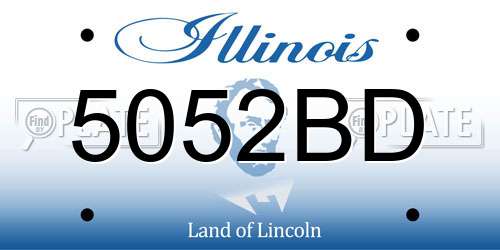 5052BD Illinois License Plate