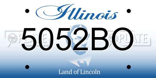 5052BO Illinois License Plate