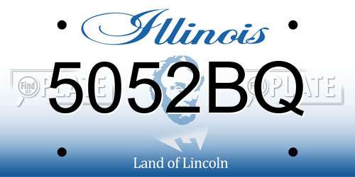 5052BQ Illinois License Plate