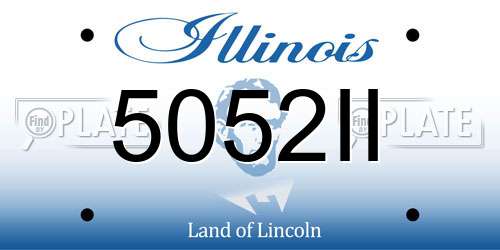 5052II Illinois License Plate