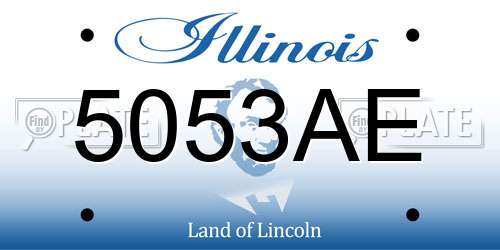 5053AE Illinois License Plate