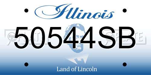 50544SB Illinois License Plate