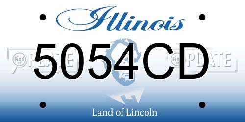 5054CD Illinois License Plate