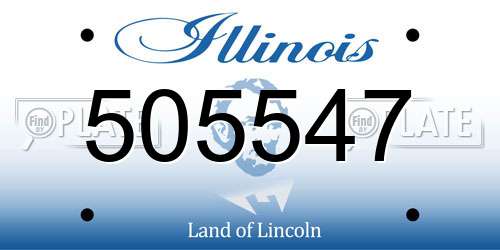 505547 Illinois License Plate