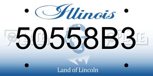 50558B3 Illinois License Plate