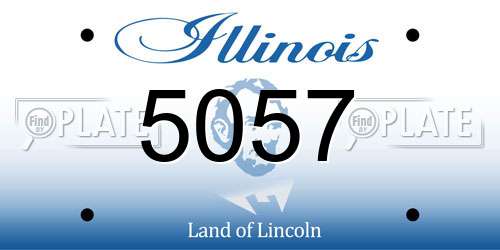 5057 Illinois License Plate