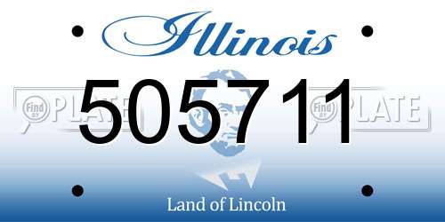 505711 Illinois License Plate