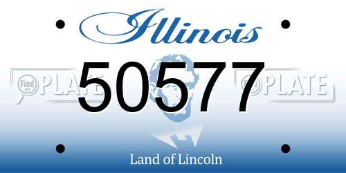 50577 Illinois License Plate