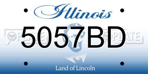 5057BD Illinois License Plate