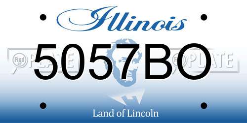 5057BO Illinois License Plate