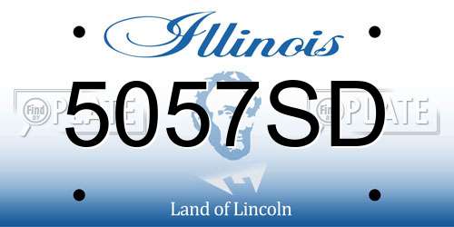 5057SD Illinois License Plate