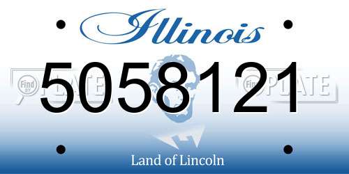 5058121 Illinois License Plate