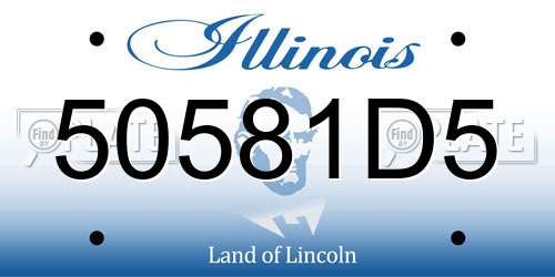 50581D5 Illinois License Plate