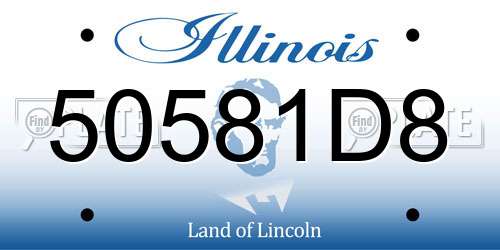 50581D8 Illinois License Plate