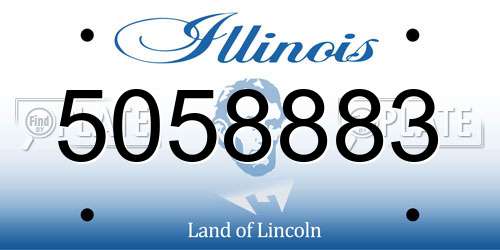 5058883 Illinois License Plate