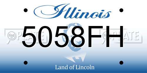 5058FH Illinois License Plate