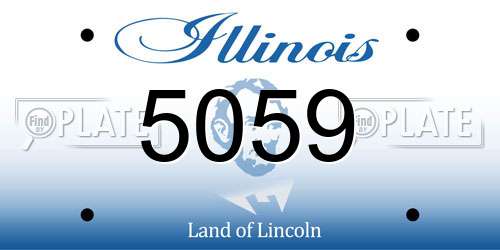 5059 Illinois License Plate