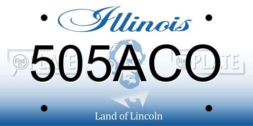 505ACO Illinois License Plate