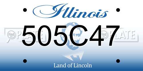 505C47 Illinois License Plate