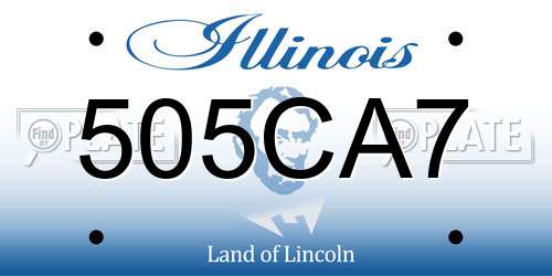 505CA7 Illinois License Plate