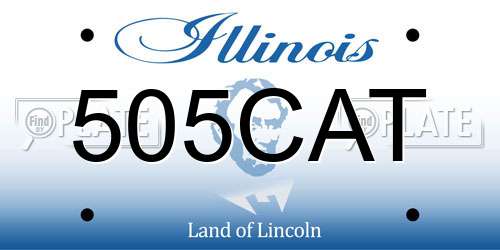 505CAT Illinois License Plate