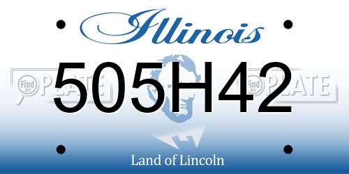 505H42 Illinois License Plate