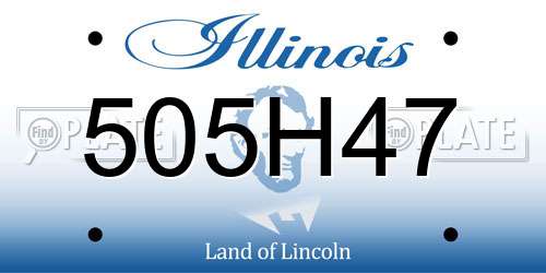 505H47 Illinois License Plate