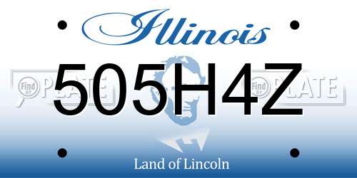 505H4Z Illinois License Plate