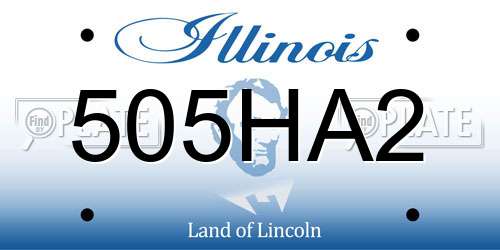 505HA2 Illinois License Plate