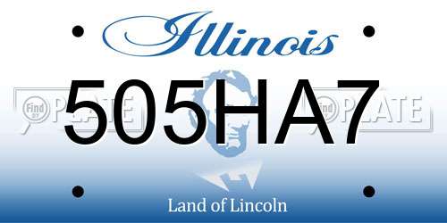 505HA7 Illinois License Plate