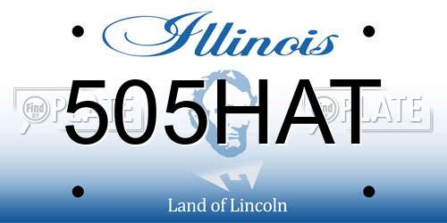 505HAT Illinois License Plate