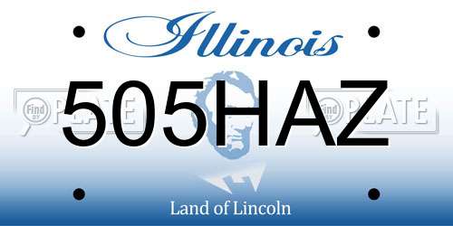 505HAZ Illinois License Plate