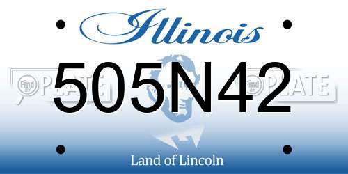 505N42 Illinois License Plate
