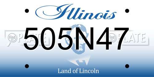 505N47 Illinois License Plate