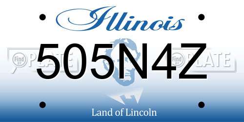 505N4Z Illinois License Plate