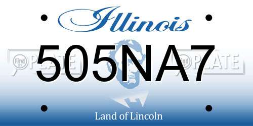 505NA7 Illinois License Plate