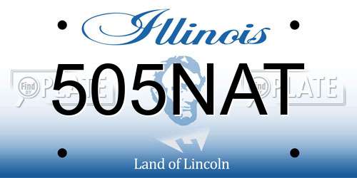 505NAT Illinois License Plate