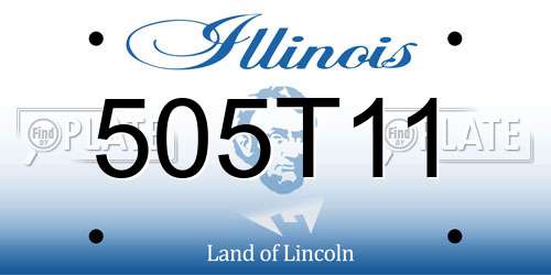 505T11 Illinois License Plate
