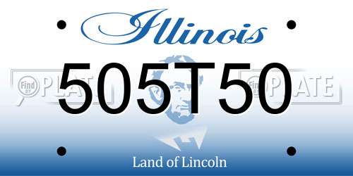 505T50 Illinois License Plate