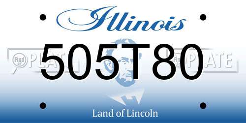 505T80 Illinois License Plate