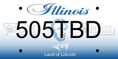 505TBD Illinois License Plate
