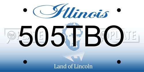 505TBO Illinois License Plate
